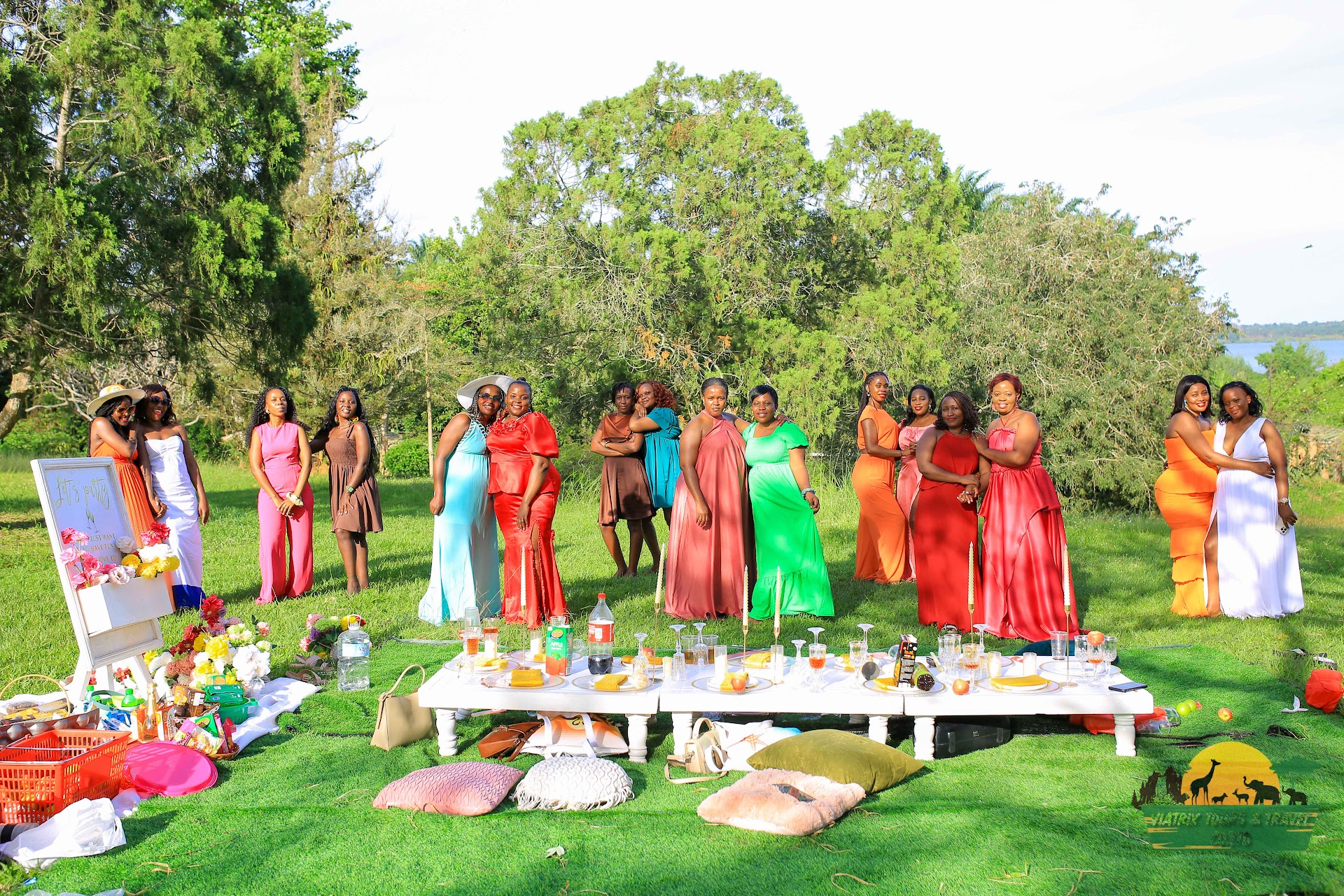 Viatrix guests gathered for an outdoor celebration